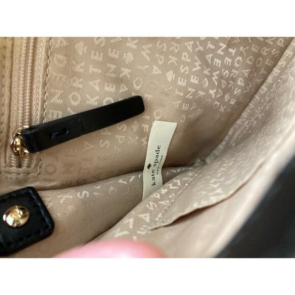 KATE SPADE, BLACK SMOOTH LEATHER WOMENS SLIM CROSSBODY BAG - Picture 9 of 12